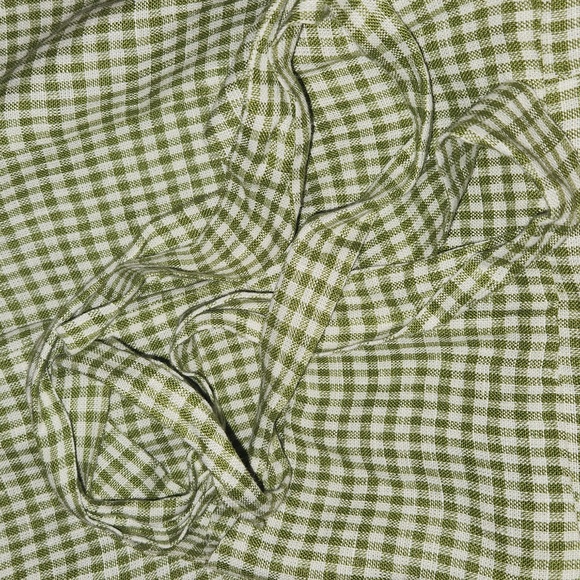 Reformation Isha Linen Dress avocado check/Gingham size 0 - Picture 15 of 15